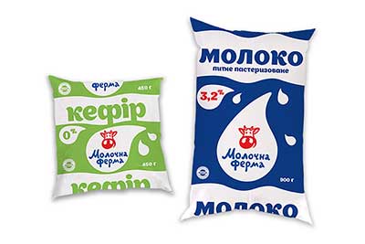 Молочные брендированные пакеты линпак
