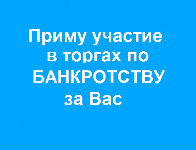 Подача заявки на торгах по банкротству, участие за Вас